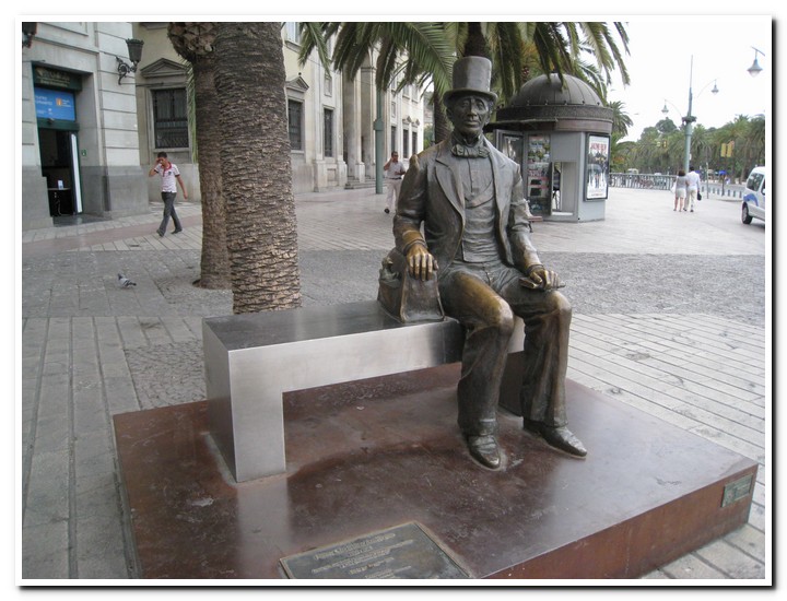 Malaga, Andersen - Hans Christian Andersen (1805 - 1875), Spanienreise 1862