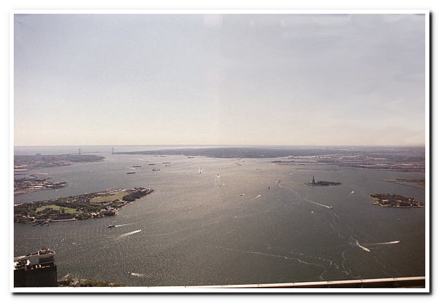 view from World Trade Center to south (Statue of Liberty)
New York